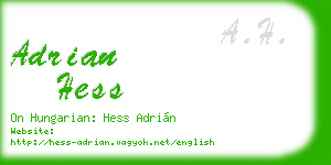adrian hess business card